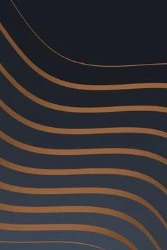 Thin and broad copper-colored lines sweep across a charcoal background in l.. Stock Illustration