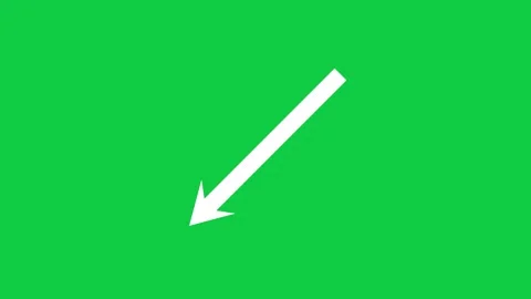 Thin arrow drawing itself toward the lower left on green screen Stock Footage 348305586