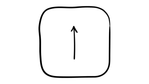 Thin Arrow Up whiteboard animation 4K footage Stock Footage 116579509