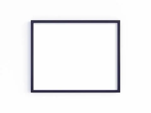 Thin black frame with horizontal orientation. Stock Photos