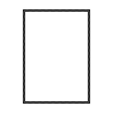 Thin black outline rectangle border frame vector illustration with minimali.. 스톡 일러스트