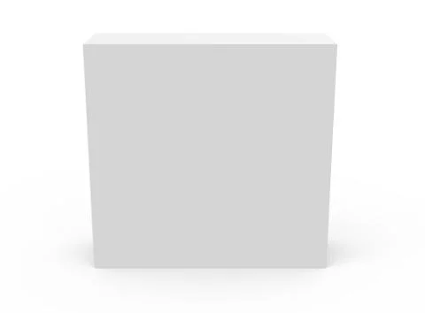 Thin blank template box model Stock Illustration
