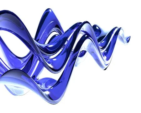 Thin blue glass waves Stock Illustration