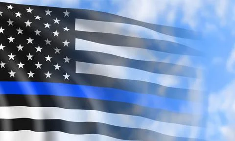 Thin Blue Line Stock Illustration