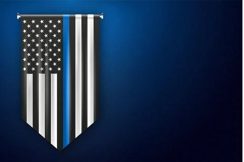 Thin Blue Line Stock Illustration