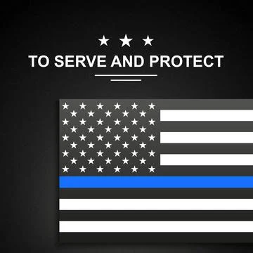 Thin Blue Line Illustrazione stock