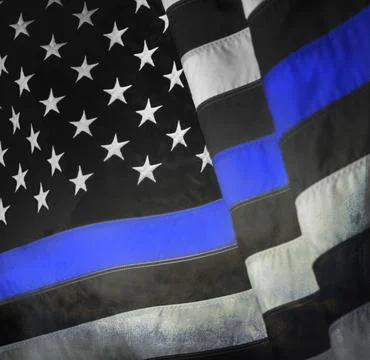 The Thin Blue Line. Stock Photos