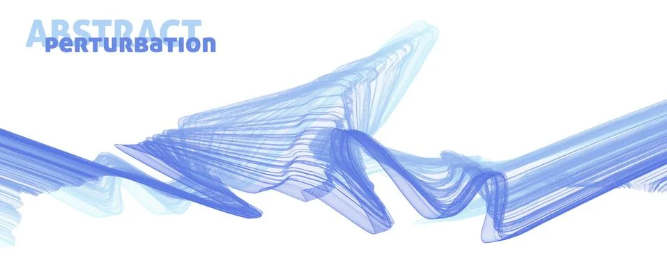 Thin blue lines perturbations. Vector graphics Stock Illustration