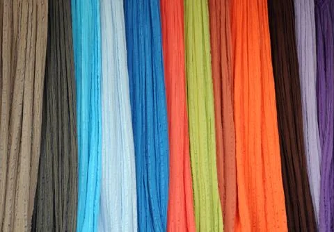 Thin bright fabrics Stock Photos