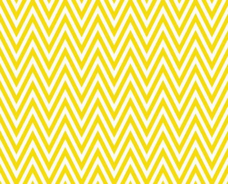 Thin bright yellow and white horizontal chevron striped textured fabric backg Stock Illustration