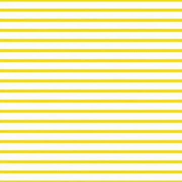 Thin bright yellow and white horizontal striped textured fabric background Stock Illustration
