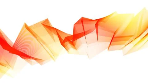 Thin broken lines with a color gradient from scarlet red through orange to ye Stock Illustration