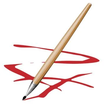 Thin brush Illustrazione stock