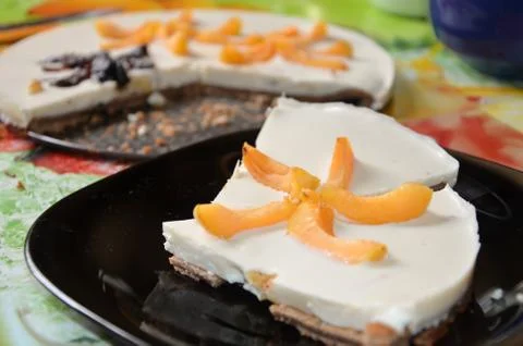 Thin cheesecake Stock Photos