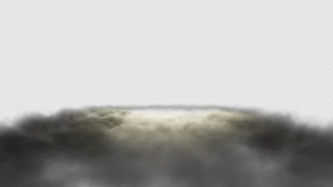 Thin cinematic fog moving toward the camera against a transparent background. Stock Footage 329945707