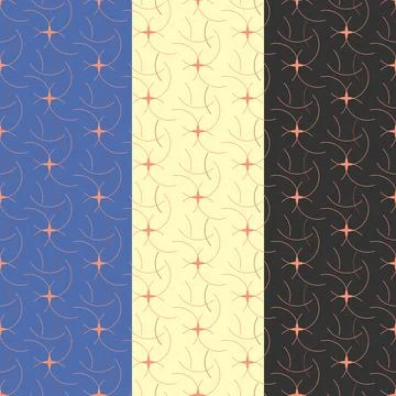 Thin circle line, geometrical seamless pattern. Elegant neutral fashion graphic Stock Illustration