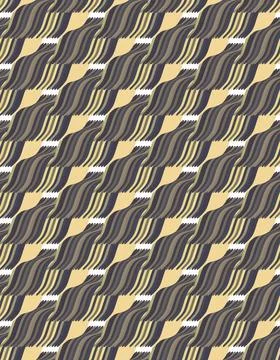 Thin colored stripes smoothly curve in the form of waves and form a seamless  Stock Illustration