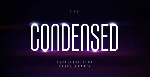 Thin condensed alphabet, slim rounded sans serif letters, bauhaus narrow font Stock Illustration