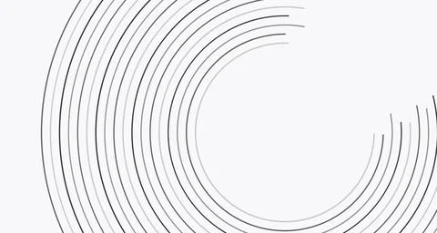 Thin curved arcs on a light background Stock Illustration