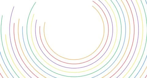 Thin curved arcs on a light background Stock Illustration
