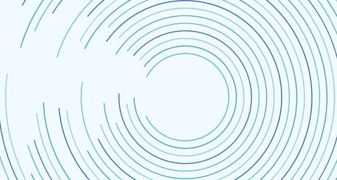 Thin curved arcs on light background (ocean blue) Stock Illustration