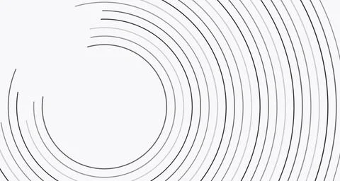 Thin curved arcs on light background Stock Illustration