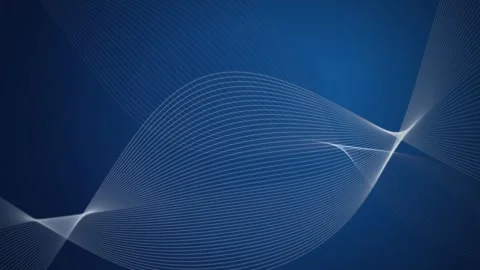 Thin curved lines flow in a seamless loop to form a wave pattern Stock Footage 341275263
