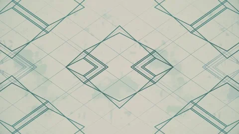 Thin dark outlines form changing shapes on a light gray background. 3d rendering Stock Footage 305445447