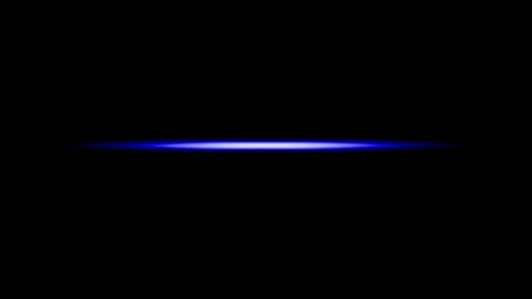 A thin electric blue light streak line on a black background Stock Footage 344105823