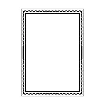 Thin elegant decorative rectangle frame vector illustration with refined de.. Stock Illustration