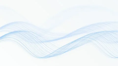 Thin flowing wave lines undulate smoothly in a seamless loop Stock Footage 341492663