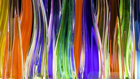 Thin glass colored grass Stock Photos