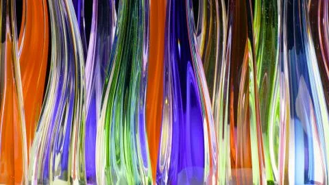 Thin glass colored grass Stock Photos