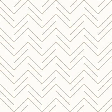 Thin golden brown outlines on light beige background, seamless geometric li.. Illustration