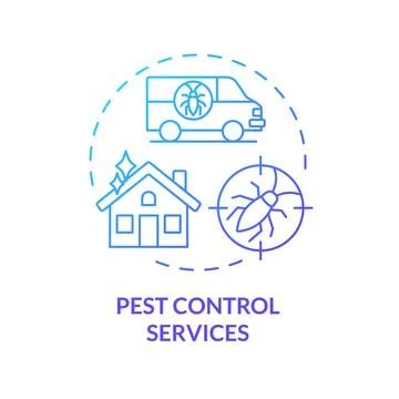 Thin gradient icon pest control services concept Illustrazione stock