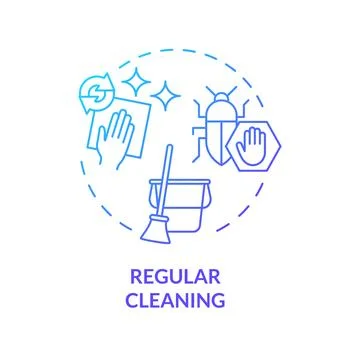 Thin gradient icon regular cleaning concept Stock Illustration