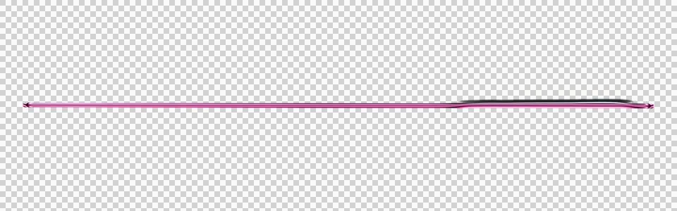 Thin gradient line dark pink to black horizontal stroke transparent background Stock Illustration