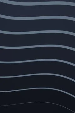Thin gray-blue waves stretch horizontally across a dark navy field, forming.. Stock Illustration