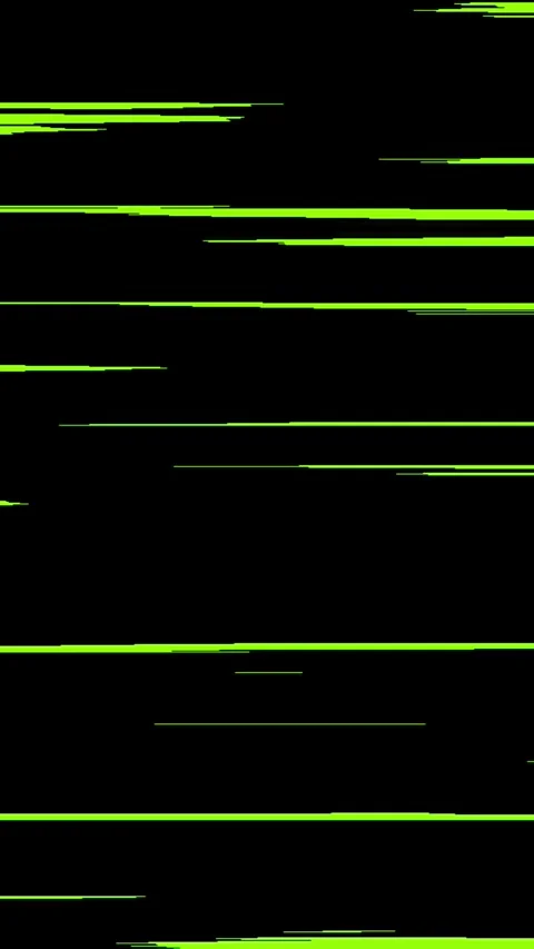 Thin horizontal green anime speed lines on black background, vertical format Stock Footage 337937328