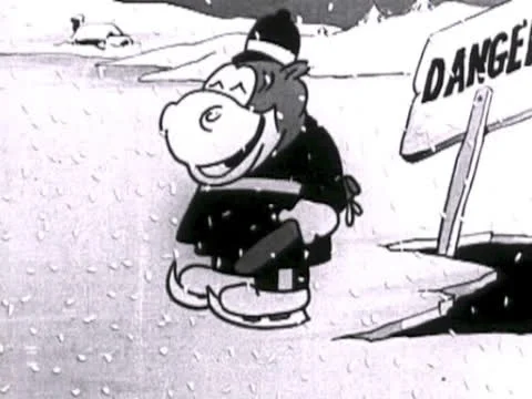 Thin Ice Cartoon Stock Footage 22753466