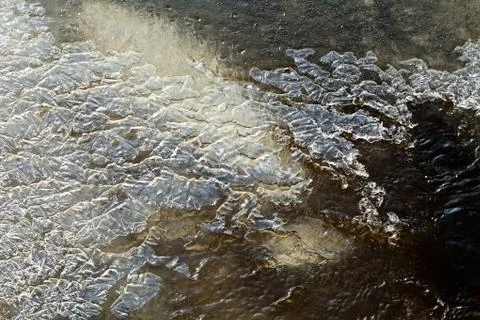 Thin ice layer Stock Photos