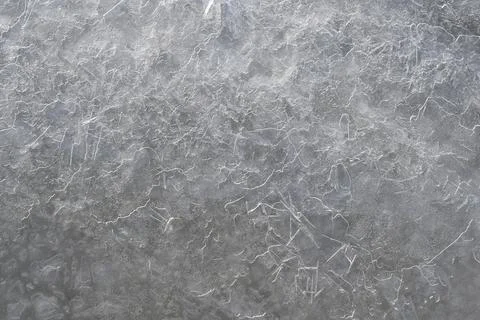 Thin ice on the river. Background. Stock Photos