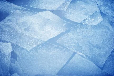 Thin ice on the river Stock Photos