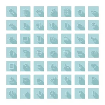 Thin icons Stock Illustration