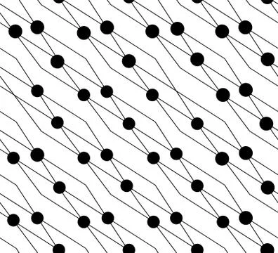 Thin intersecting diagonally lines in rhombus shape geometry with small black Stock Illustration