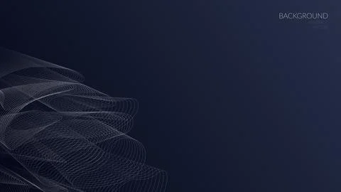 Thin intersecting lines in the form of sound waves. Stock Illustration