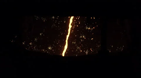 Thin jet of liquid metal Stock Footage 56816747