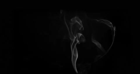 Thin jets Smoke Billow. Moving slender jet of smoke with high density Stock Footage 142754409