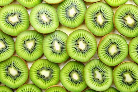 Thin kiwi rings. Background of thin kiwi rings Stock Photos