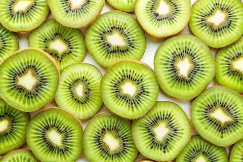Thin kiwi rings. Background of thin kiwi rings Stock Photos
